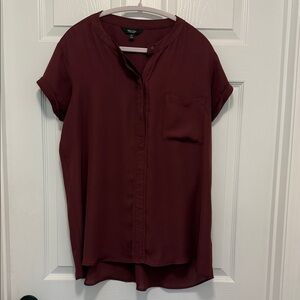 Simply Vera Vera Wang Burgundy Blouse